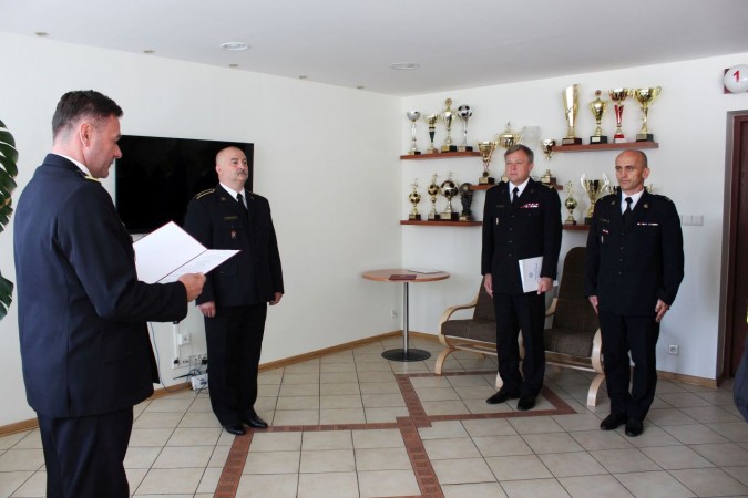 Uroczyste zakończenie służby asp. Tomasza Grzegorczyka
