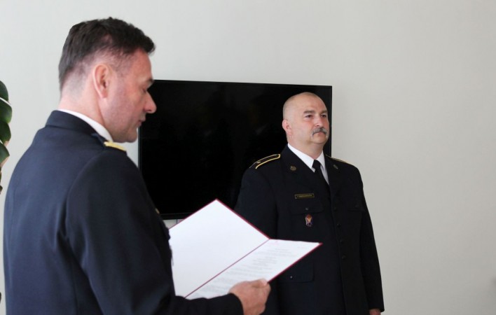 Uroczyste zakończenie służby asp. Tomasza Grzegorczyka