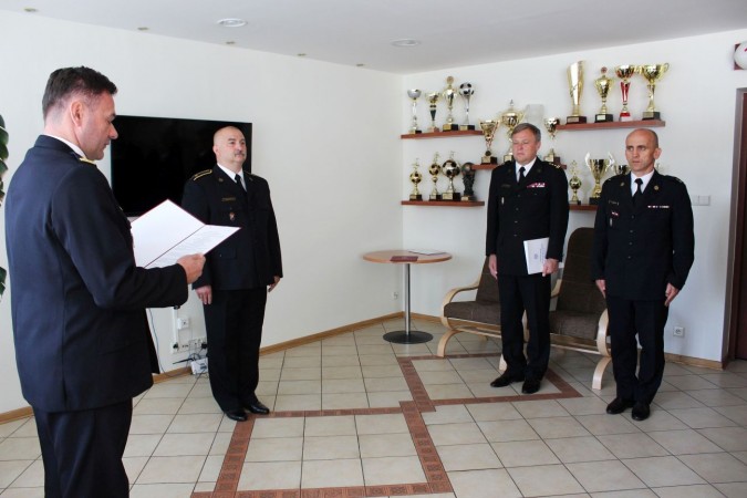 Uroczyste zakończenie służby asp. Tomasza Grzegorczyka