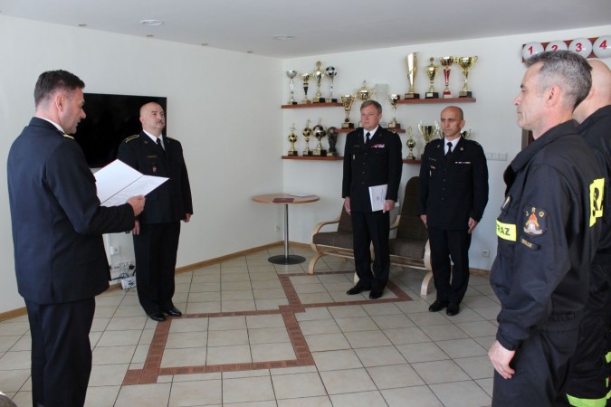 Uroczyste zakończenie służby asp. Tomasza Grzegorczyka