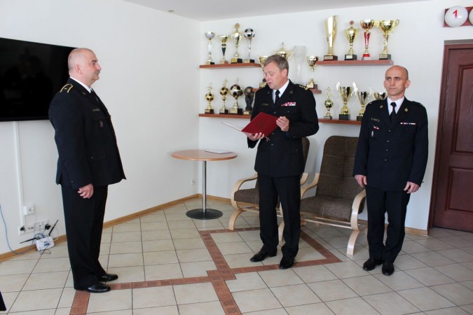 Uroczyste zakończenie służby asp. Tomasza Grzegorczyka