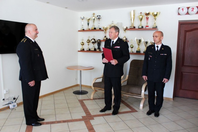 Uroczyste zakończenie służby asp. Tomasza Grzegorczyka