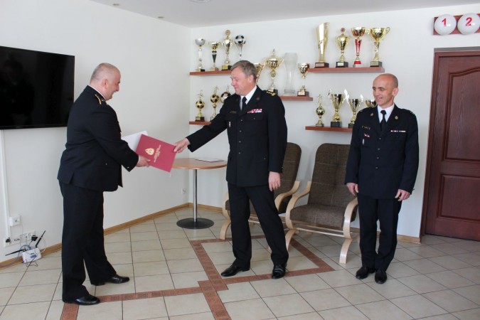 Uroczyste zakończenie służby asp. Tomasza Grzegorczyka