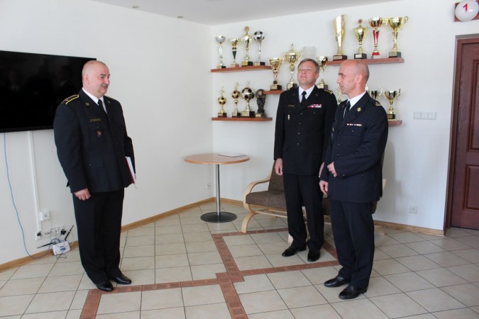 Uroczyste zakończenie służby asp. Tomasza Grzegorczyka
