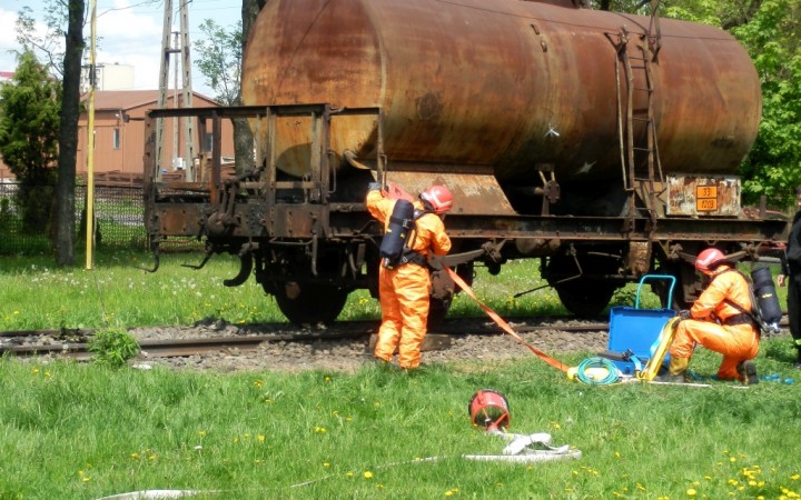 ćwiczenia KM PSP z PKP PLK S.A. Zakład Linii  Kolejowych