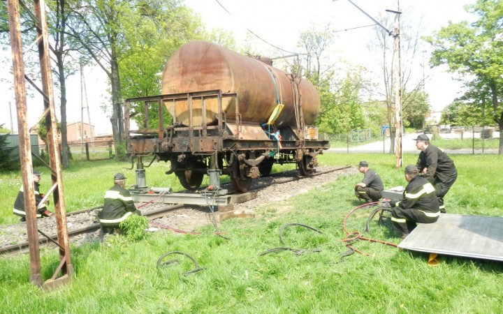 ćwiczenia KM PSP z PKP PLK S.A. Zakład Linii  Kolejowych