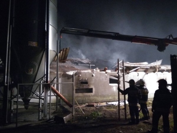 m. Jagodnia, pożar kurnika /fot. OSP Nowe Opole