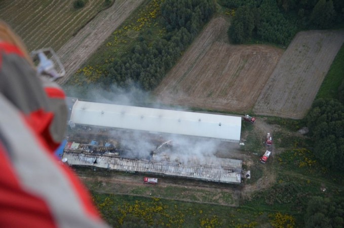 m. Jagodnia, pożar kurnika /fot. Paweł Szymański